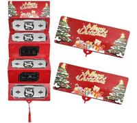 2026 New Christmas Cash Gift Envelope, Xmas Money Gift Card Holder with 10 Slots - DIY Surprise Holiday Envelope for Men Women(2pcs) (Style-B)