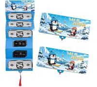 2026 New Christmas Cash Gift Envelope, Xmas Money Gift Card Holder with 10 Slots - DIY Surprise Holiday Envelope for Men Women(2pcs) (Style-D)