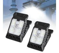 2026 New Clamp on Solar Motion Light, Clip on Solars Motions Sensor Lights Outdoor, Solar Clip Light with Motion Sensor & 3 Modes, IP65 Waterproof, for Garden, Garages, Yard (2, LED)