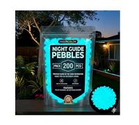 2026 New Colorful Glow-in-the-Dark Garden Stones - Glowing Pebbles for Garden, Pathway, Fish Tank & Outdoor Decor, Safe & Reusable Night Guide (Blue,1000)
