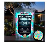 2026 New Colorful Glow-in-the-Dark Garden Stones - Glowing Pebbles for Garden, Pathway, Fish Tank & Outdoor Decor, Safe & Reusable Night Guide (Multicolor,400)