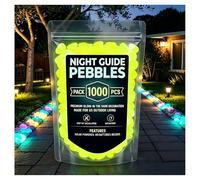 2026 New Colorful Glow-In-The-Dark Garden Stones, Luminous Pebbles for Walkway Patio Yard Fish Tank Aquarium Decor, Glowing Rocks for Pathway Garden Crafts (Yellow,1000 PCS)