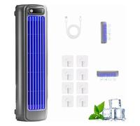 2026 New Cooling Ace Portable Air Conditioner, Quiet Desktop Tower Fan with 3 Speeds & LED Touch Screen, 3D Circulating Air-cooled Fan, Cooling Fan for Bedroom Office Home (Blue, Plug-in)