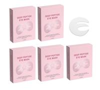 2026 New Deep Peptide Collagen Eye Mask, Three-Piece Design Full Eye Coverage Under Eye Patches, Deep Hydrating Firming Glowing Hydrogel Eye Pads for Dark Circles Puffy Eyes Lines (5 BOX / 25 PAIR)