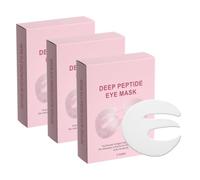 2026 New Deep Peptide Collagen Eye Mask, Three-Piece Design Full Eye Coverage Under Eye Patches, Deep Hydrating Firming Glowing Hydrogel Eye Pads for Dark Circles Puffy Eyes Lines (3 BOX / 15 PAIR)