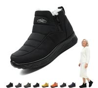 2026 New Dritnow Shoes Women's Warm Snow Boots, Non-Slip & Fur-Lined Slip on Boots for Women Comfort & Durability (Black,42)