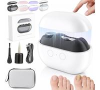 2026 New Electric Nail Clippers for Seniors, 3 in 1 Electric Nails with LED Light and Nail Scraps Storage, Trimmer and Polishing, Smart Toe Nail Clippers File for Thick Toenails/Extra Hard (White)