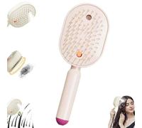2026 New Electric Steam Brush, Brosse à cheveux électrique à coussin d'air et pulvérisation - Rechargeable, démêlante et anti-frisottis,nourrit les cheveux secs,soin spa portable à domicile (Rose)