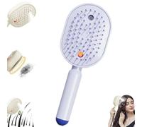 2026 New Electric Steam Brush, Brosse à cheveux électrique à coussin d'air et pulvérisation - Rechargeable, démêlante et anti-frisottis,nourrit les cheveux secs,soin spa portable à domicile (Violet)