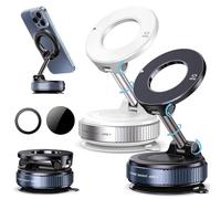 2026 New Fitabi Magvac 360 Dual Lock Phone Holder Ftb06【Upgraded Strongest Suction Cup】 Vacuum Adsorption Magnetic Bracket, 360° Adjustable Vacuum Magnetic Phone Holder Mount for Your Car (2Mix)