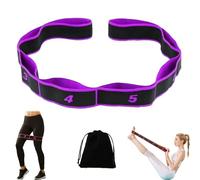2026 New Fitness Resistance Band for Stretching and Yoga, Numbered Resistance Band for Glute Training, Fitness Resistance Bands Adjustable 8-Segment Multi-Loop Stretch Strap (Purple)