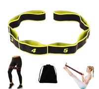 2026 New Fitness Resistance Band for Stretching and Yoga, Numbered Resistance Band for Glute Training, Fitness Resistance Bands Adjustable 8-Segment Multi-Loop Stretch Strap (Yellow)