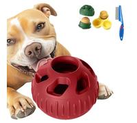 2026 New Futterball Hund, Leckerball Hunde Befüllbar, Robust Snackball Hund, Kann Nachgefüllt Werden, Spülmaschinenfest, Leicht Zu Befüllen, Leicht Zu Reinigen, Und Mundhygiene Fördernd (Rot)