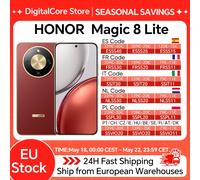 2026 New HONOR Magic8 Lite EU Version 5g Smartphone Android Mobile Phones AMOLED Snapdragon 6 Gen 4 7500mAh 108MP OIS AI Camera Reddish Brown 8GB+256GB