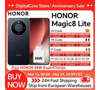 Smartphone HONOR Magic8 lite 5G 8Go 512Go Noir 108MP 6.79" AMOLED 7500mAh 66W Noir