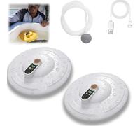 2026 New IPX7 Floating & Rechargeable Bait Bucket Aerator - Portable Channel Aquarium Aerator & Inflator for Freshwater & Saltwater Fishing, Live Bait Oxygenator (2PCS White)