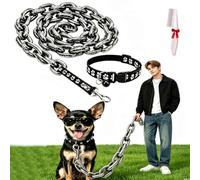2026 New Iron Dog Paw Chain Leash,Big Chain Leash Funny,Lightweight Fake Heavy Plastic Iron Paw Chains with Secure Clip, Pet Photo Props,for Small Dogs Cats Puppies. (Black, 1.5m/59in)