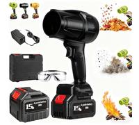 2026 New Le Souffleur sans Fil Ultra-Puissant, Souffleur Haute Puissance Multifonction, Power Blower Manuel Silencieux, 200 Km/H De Débit d'air Puissant pour Jardin, Voiture, Terrasse Et (B,15 Piles)