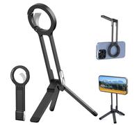 2026 New Ma38 Magnetic Phone Tripod for Phone, MA38 Trépied Magnétique pour téléphone, 3-in-1 Aluminium Mini Selfie Stick Pliable, Support de téléphone pour Maison, Bureau (Noir)