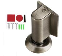 2026 New Magnetic Door Wedge Stopper, Doors Stoppers for Bottom of Door, No Drill Invisible Doorstops for Inside Doors, Heavy Duty Magnetic Door Catch Holder to Keep Doors Open (Bronze)