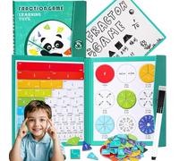 2026 New Magnetic Fraction Demonstration Book for Kids, 102 Pcs Magnetic Fraction Tiles & Fractions Circles, Educational Puzzle Math Manipulatives Disc Set for Early Math Skills (D)