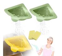 2026 New Magnetic Triangular Drain Basket, Magnetic Sink Baskets, Hanging Sinks Corner Strainer Basket, Magnetic Strainer for Sinks, Storage Rack and Kitchen Strainers (Green * 2)