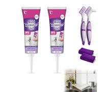 2026 New Mold Remover Gel, Powerful Cleaning Gel with a cleaning brush and cloth, 90g Cleaner Highly Effective in Penetration, Not Damage, Household Remover Gels for Bathroom & Kitchen (2 Pcs)