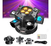 2026 New Multi beam LED Atmosphere Light, Moving Head Disco Lights for Parties, Disco LED Light Lamp Rechargeable, Dynamic 6-Arm Rotating Light Creates Mesmerizing Patterns for Parties or Decor