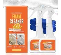2026 New Multi-functional Foam Cleaner, Multifunctional Powerful Kitchen Foam Cleaner, All-Purpose Oil Stain Cleaning Spray, For Kitchen, Household, Stove, Range Hood (2, PCS)
