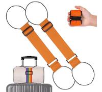 2026 New Multi Use Strong Adjustable Luggage Connector Straps, 41/26cm Rainbow Suitcase Straps, Durable Case Straps for Suitcases, Luggage Essentials for Suitcases, Add a Bag Easy (2PCS-B)