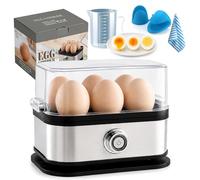 2026 New Multifunctional Egg Steamer with Clear Lid, 200W Egg Boiler and Poacher, Rapid Egg Cooker 6 Egg Capacity, 304 Stainless Steel Eggs Boiler, for Soft, Medium, Hard Boiled, Auto Shut-Off (1pc)