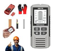 2026 New Multifunctional Handheld Metal & Wall Detector, 6-in-1 Multi-Function Handheld HD LCD Display Wall Metal Detector, Stud Finder Wall Scanner for Detecting Metal, Woods, Cables (Silver)