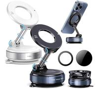 2026 New Nixevo Magvac 360 Dual Lock Phone Holder Nxv06【Upgraded Strongest Suction Cup】 Vacuum Adsorption Magnetic Bracket, 360° Adjustable Vacuum Magnetic Phone Holder Mount for Your Car (2Mix)