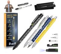 2026 New One Pen Nine Functions - Christmas Gifts for Him, Portable 9 in 1 Multi Tool Pen, for Writing, Measuring, Repairing, Lighting, Opening Bottles, Etc.(Four colors)