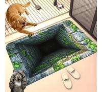 2026 New Optical Illusion Rug, 3D Rugs Illusion, Rug That Looks Like A Hole for Indoor and Outdoor Entrance, Startled Cats and Dogs, They Backed Away(F,50 * 80cm)