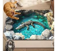 2026 New Optical Illusion Rug, 3D Rugs Illusion, Rug That Looks Like A Hole for Indoor and Outdoor Entrance, Startled Cats and Dogs, They Backed Away(E,50 * 80cm)