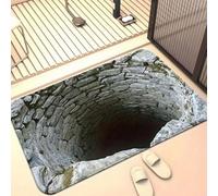 2026 New Optical Illusion Rug Hole,3D Hole Rug,3D Rugs Optical Illusion, Bottomless Trap Illusion Carpet, Non-Slip 3D Rugsfor Door Entrance, Bathroom, Stairs, Playroom (#A,31.5 * 47.24 in)