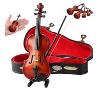 2026 New Playable Tiny Violin Figurine, The Worlds Smallest Miniature Musical Instrument, Replica Collectible Mini Violins with Sad Music, Dollhouse Accessory or Keychain (9.84"x3.54"x1.51")