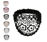 2026 New Plum Blossom Hollow Beaded Wide Headband - Elegant Boho Chic Crystal & Pearl Design, Ideal for Enhancing Your Hair Style (Black)