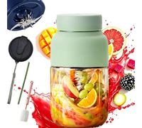 2026 New Portable Wireless Juicer Cup, 1300 ml Large Capacity USB Rechargeable Bottle with Dual Lids, 38 Blades Electric Fruit Juicer, Multifunctional Blender Juice, for Juices, Milkshake (Green)