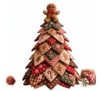 2026 New Quilted Christmas Tree Kit, 3D Fabric Patchwork Sewing Kit | Complete Fabric Craft Supplies, Tabletop Holiday Decor, Gift for Quilting & Craft Lovers(ColorC)
