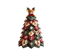 2026 New Quilted Christmas Tree Kit, 3D Fabric Patchwork Sewing Kit | Complete Fabric Craft Supplies, Tabletop Holiday Decor, Gift for Quilting & Craft Lovers(ColorF)