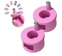 2026 New Rotating Cat Eye Magnet, Automatic Glass Bead Suction Of Cat Eye Nail, Uniform Magnetic Force and Excellent Light Absorption, Beginner Friendly Nail Tool (Pink,2PCS)