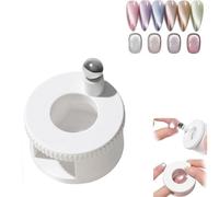 2026 New Rotating Cat Eye Magnet, Automatic Glass Bead Suction Of Cat Eye Nail, with Uniform Magnetic Force Excellent Light Absorption,Creating Wide Cat Eye Effect in 2s (White)