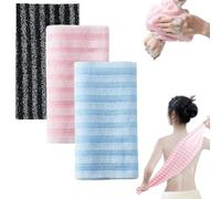 2026 New Serviette De Douche Exfoliante,Exfoliating Shower Towel For Men And Women Long Washcloth Back Body Scrubber For Smooth Skin,Travel Friendly,Quick Drying Durable And Gentle