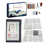 2026 New Stitching Practice Embroidery Kit for Beginners Adults Kids, Embroidery Stitching Book Kit with 86 Stitches Step Tutorials,Sewing Guide Book with a Complete Toolkit and Instructional Tutorial