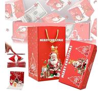 2026 New Surprise Gift Box Explosion,Folding Bouncing Red Envelope Gift with Pop-Up Cash Boxes,Creative Explosion Money Box with Confetti for Christmas Birthday Valentine (Red-E,6 Boxes)
