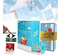 2026 New Surprise Gift Box Explosion,Folding Bouncing Red Envelope Gift with Pop-Up Cash Boxes,Creative Explosion Money Box with Confetti for Christmas Birthday Valentine (Blue,12 Boxes)