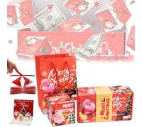 2026 New Surprise Gift Box Explosion,Folding Bouncing Red Envelope Gift with Pop-Up Cash Boxes,Creative Explosion Money Box with Confetti for Christmas Birthday Valentine (Red-A,6 Boxes)