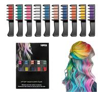 2026 New Temporary Glitter Hair Color Chalk Combs, 10-Colors Washable Hair Comb, Washable, Quick Dry, for Birthday Christmas Party for All Ages (1 Set-10 Colors)